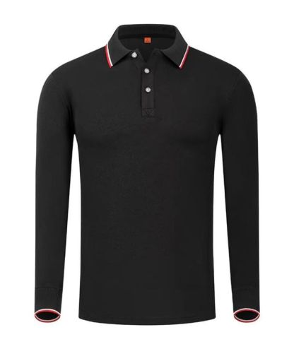 Unisex Casual Long Sleeve Sports Lapel Polo Shirt-DUMLP05917