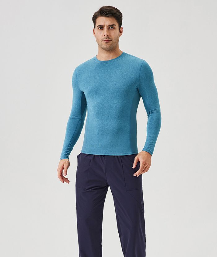 ZITY Men's Long Sleeve Compression Dri Fit T-Shirt-DUMLS05953