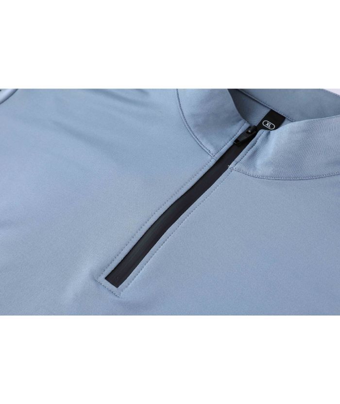 Men's Stand Collar Dri Fit Running Sports Compression T-Shirts-DUMLS05947