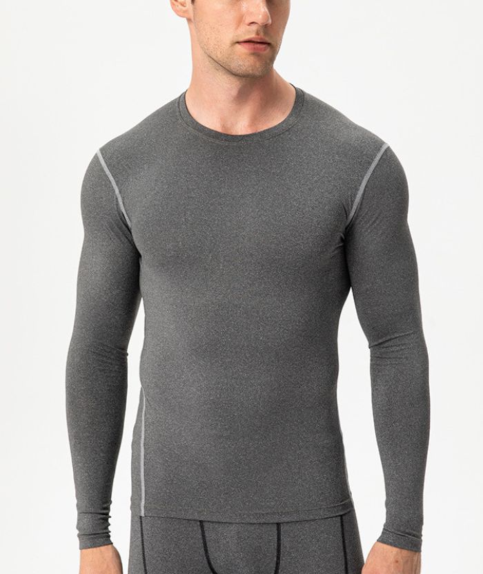 Men's Dri FIt Long Sleeve Slim Fit Compression T-Shirt-DUMLS05948