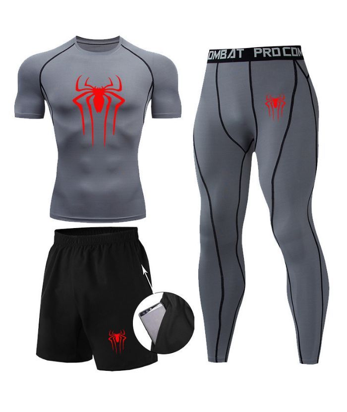 ZITY Men's Dri Fit Three Piece Compression Suit-DUMTR05987
