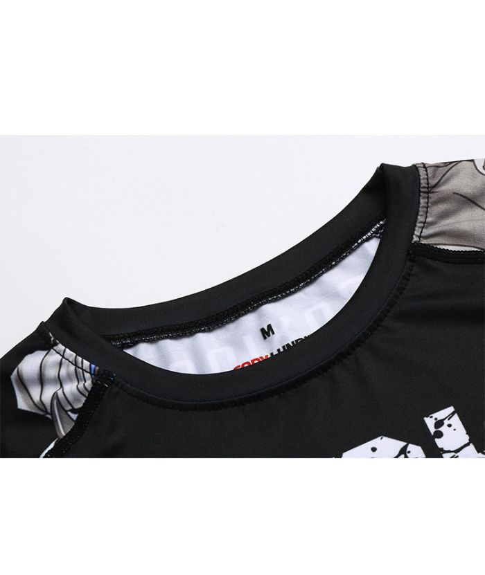 ZITY Men's 3D Digital Print Long Sleeve Compression T-Shirt-DUMLE05981
