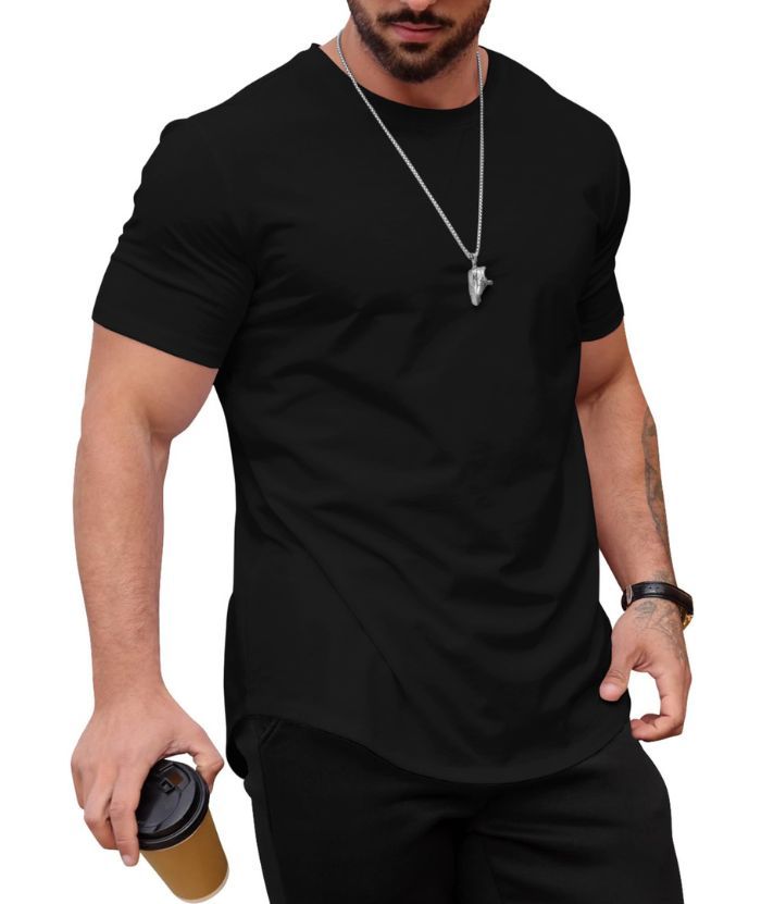 ZITY Men's Round Neck Hip-Hop Slim Fit T-Shirt-ZPK010742