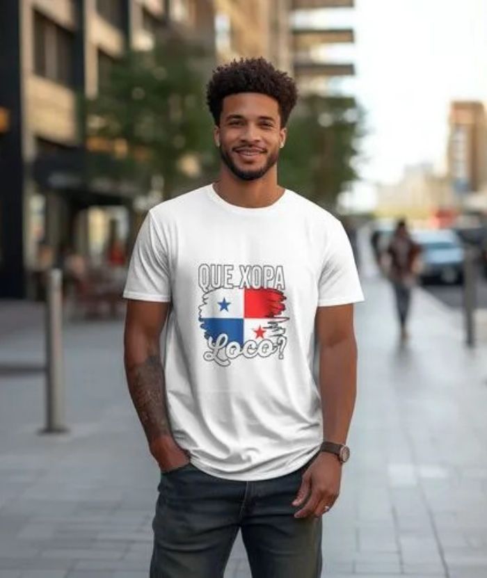 ZITY Men's Panama Flag Printed 100% Cotton T-Shirt