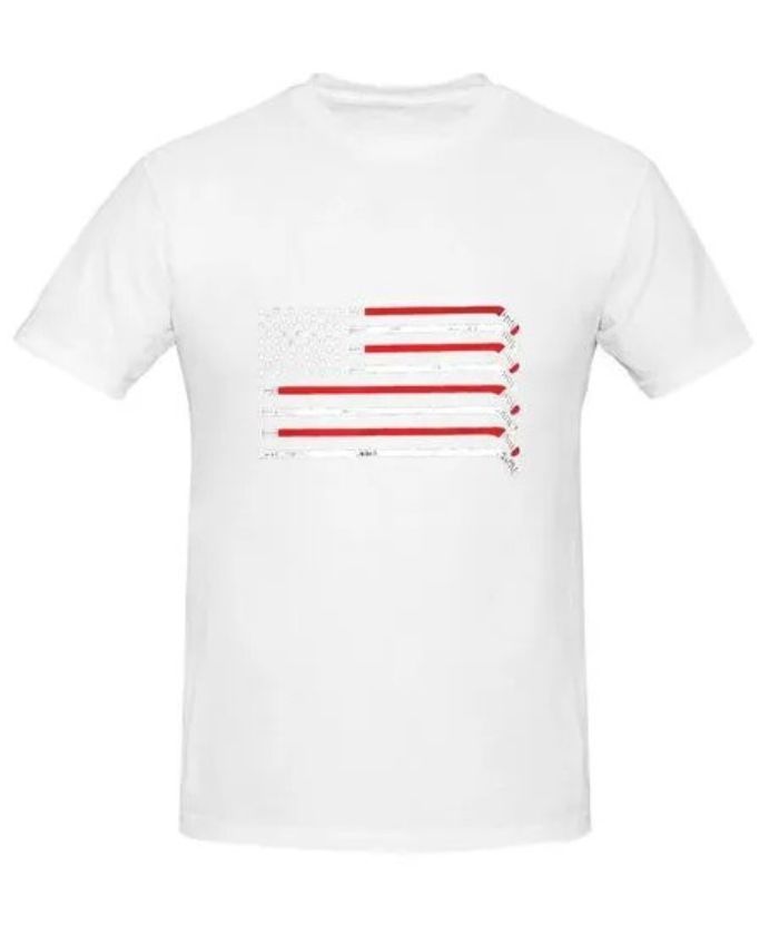 ZITY Men's American Flag printed 100% Cotton T-Shirt
