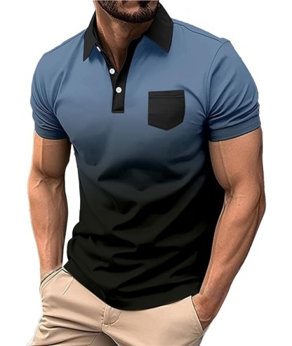 ZITY Men's Gradient Color Polo Shirt-ZPK010474 | Zitysports