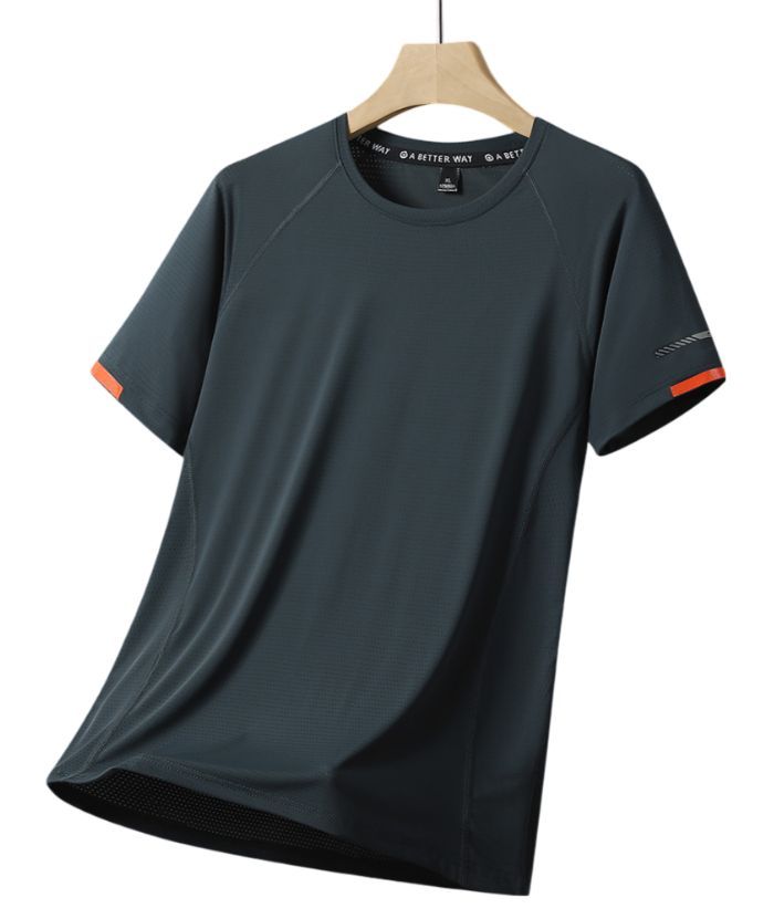 ZITY Men's Slim Fit Round Neck Sports T-Shirt-DUMPO06048