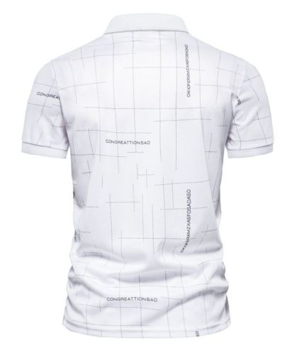ZITY Men's Dotted Print Dri Fit Polo Shirt-DUMPO06069