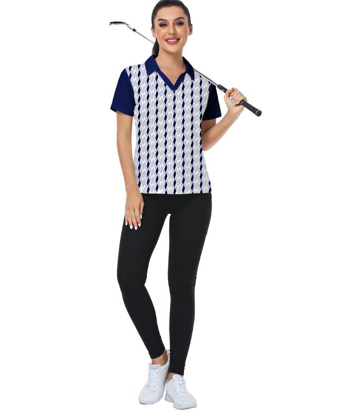 ZITY Women's Dri Fit White Golf Polo Shirt-CUWPO01014