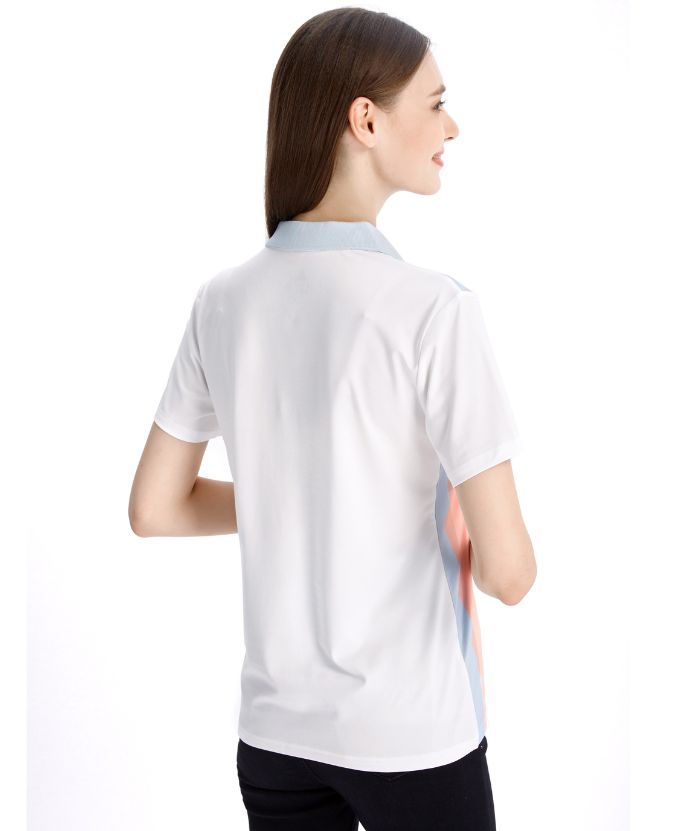 ZITY Women's Dri Fit White Golf Polo Shirt-CFWZZ00027
