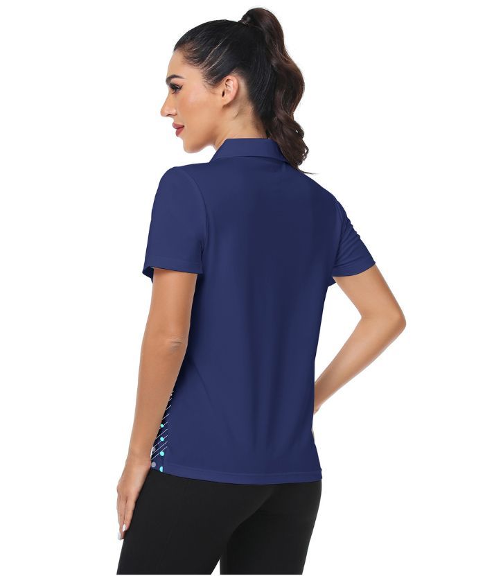 ZITY Women's Dri Fit V Neck Golf Polo Shirt-CFWZZ00035