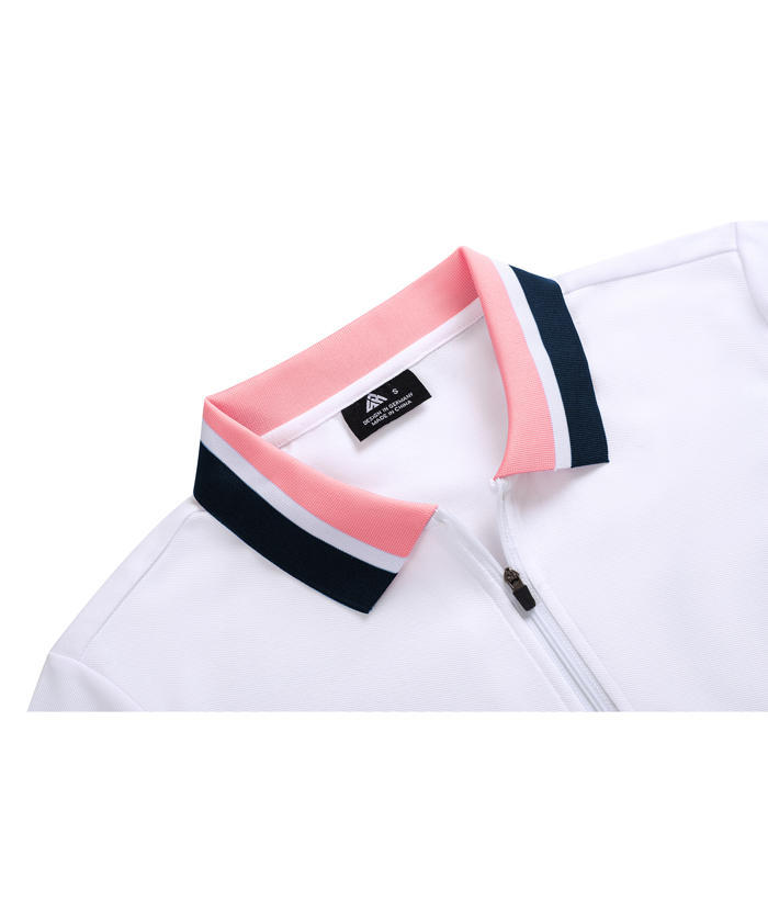 White slim fit casual polo - Women's breathable sports top