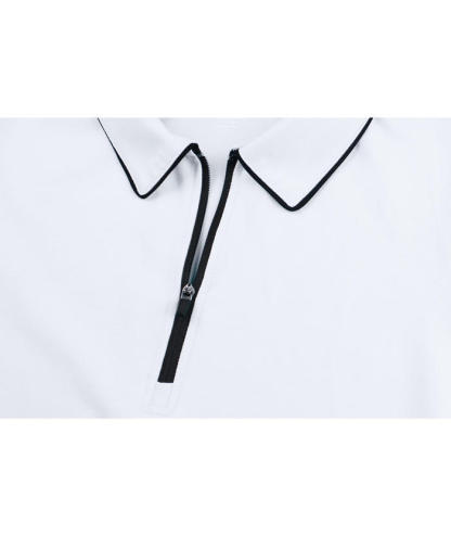 ZITY Women's Sleeveless Quarter Zip Golf Polo Shirt-CUWPO01362