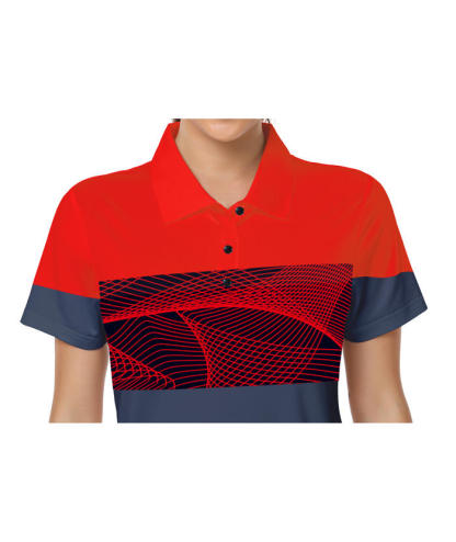 ZITY Women's Casual Printed Dri Fit Golf Polo Shirt-CUWPO02414