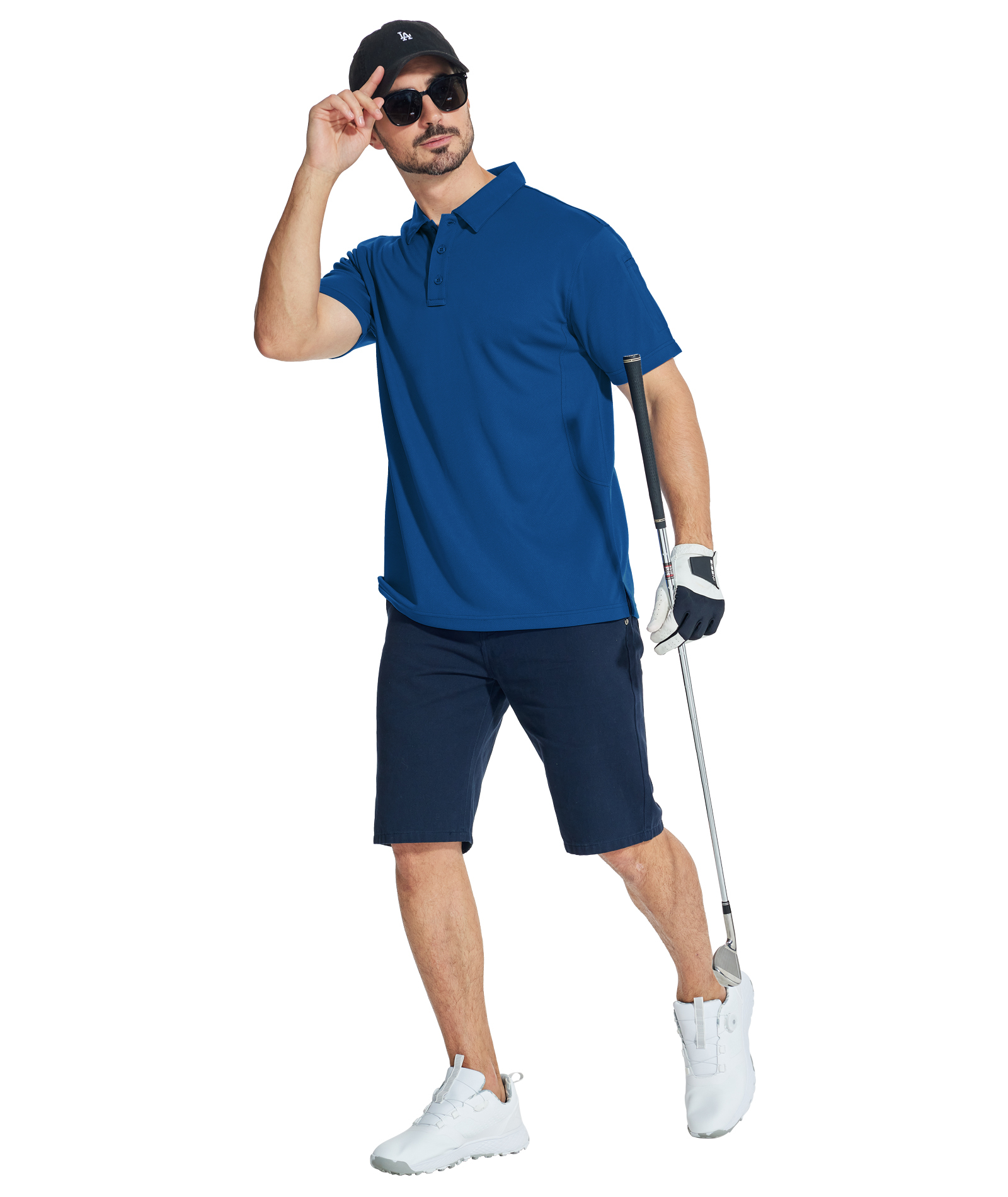 ZITY Men's Slim Fit Button Up Golf Polo Shirt-CUMPO03930