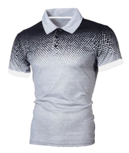ZITY Men's 3D Print Comfort Slim Fit Short Sleeve Polo Shirt-DUMPO04600 | Zitysports