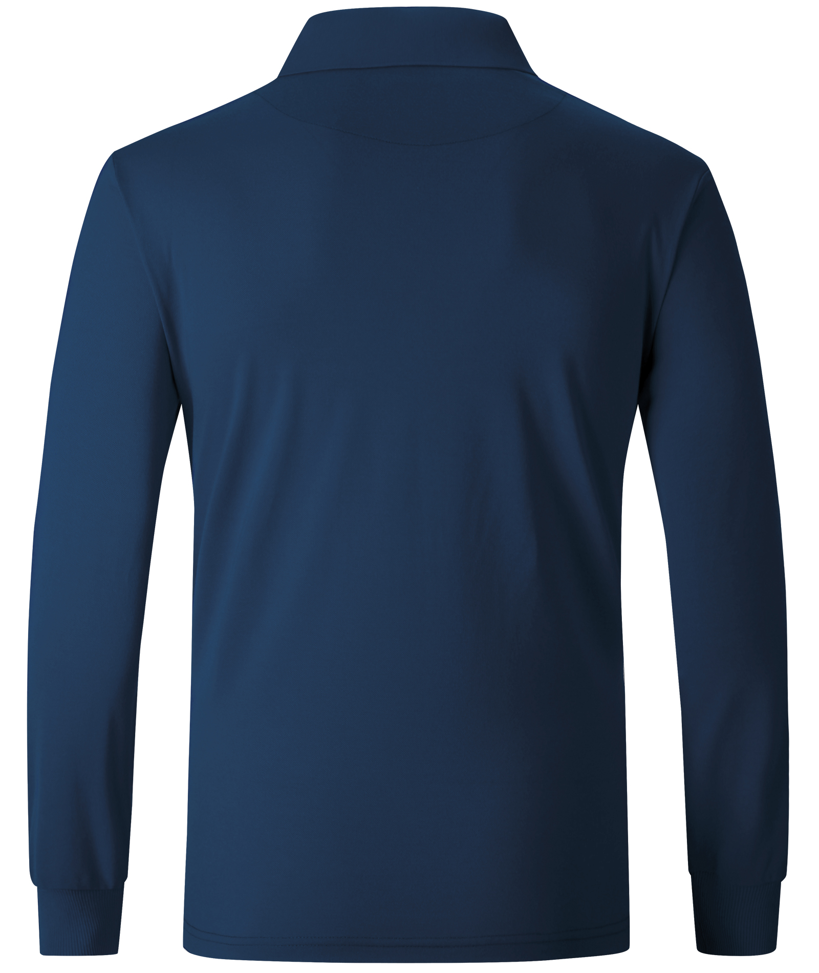 ZITY Men's Button Up Dri Fit Long Sleeve Polo Shirt-CFMPO00095