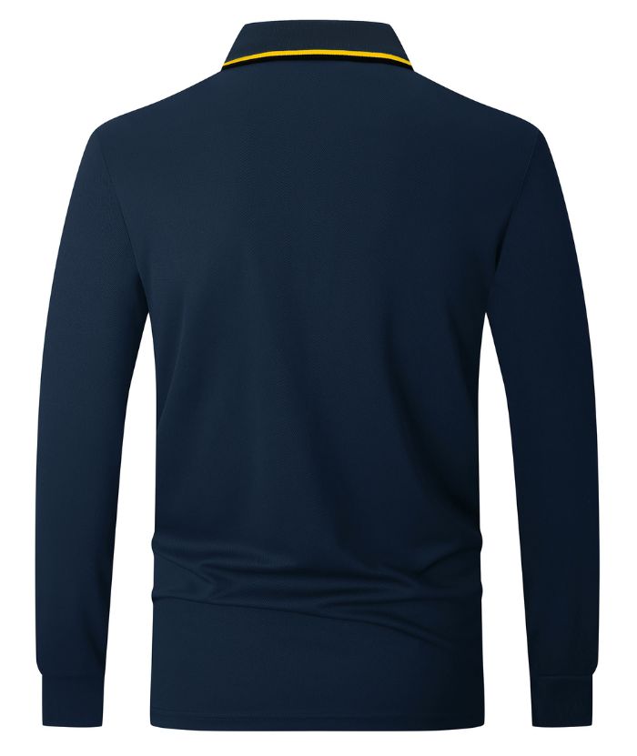 ZITY Men's Dri Fit Long Sleeve Golf Polo Shirt-CEMLP06139