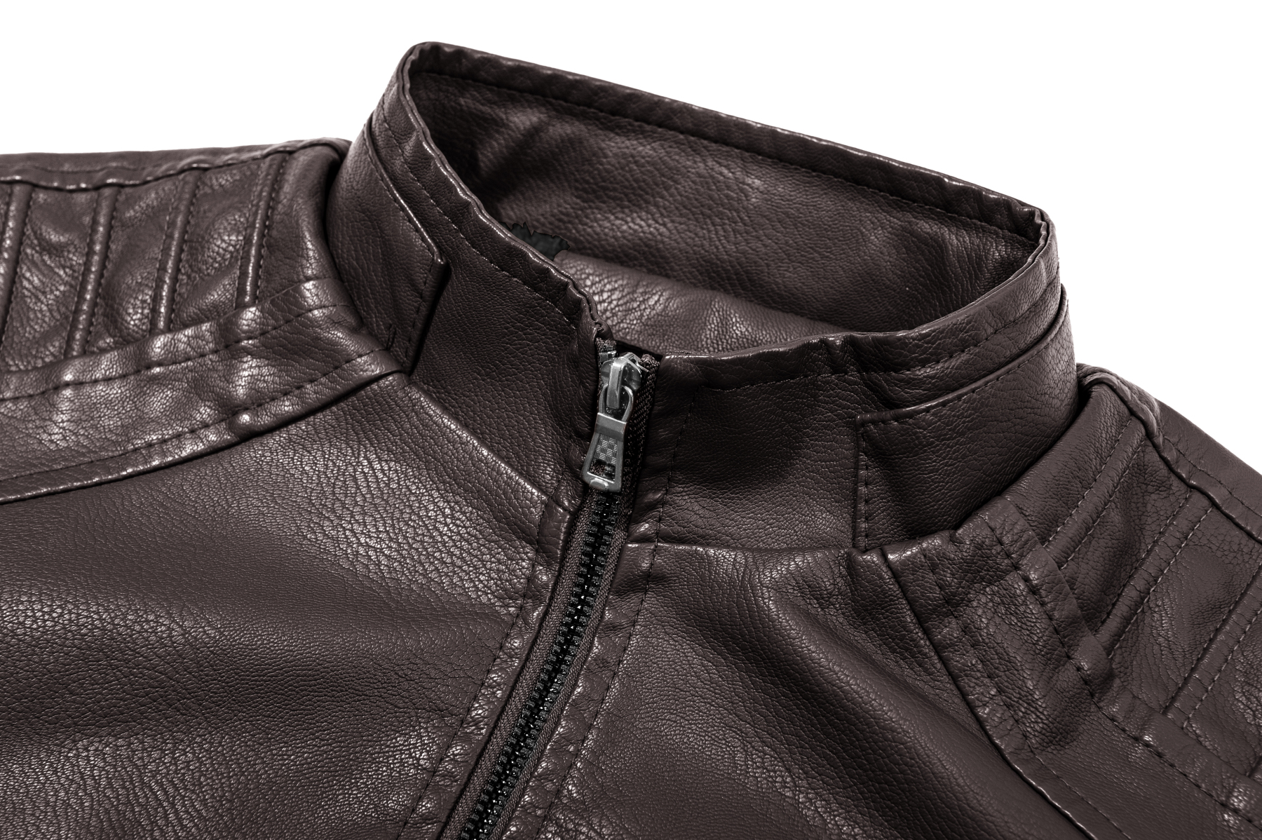ZITY Men's Full Zipper Regular Fit Leather Jacket-ZPK007130