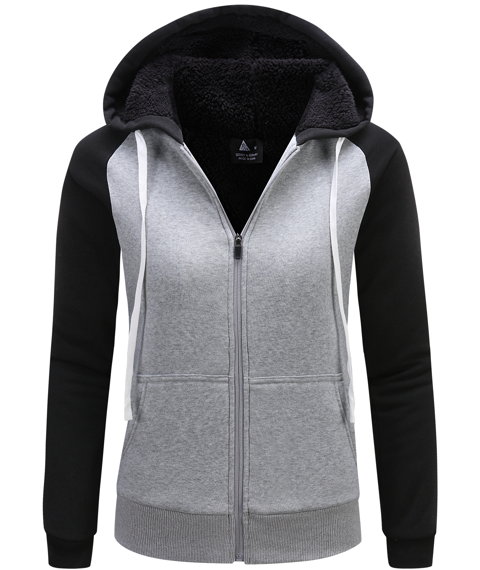 ZITY Women's Winter Sherpa Lined Fleece Hoodie-CFWWT00006