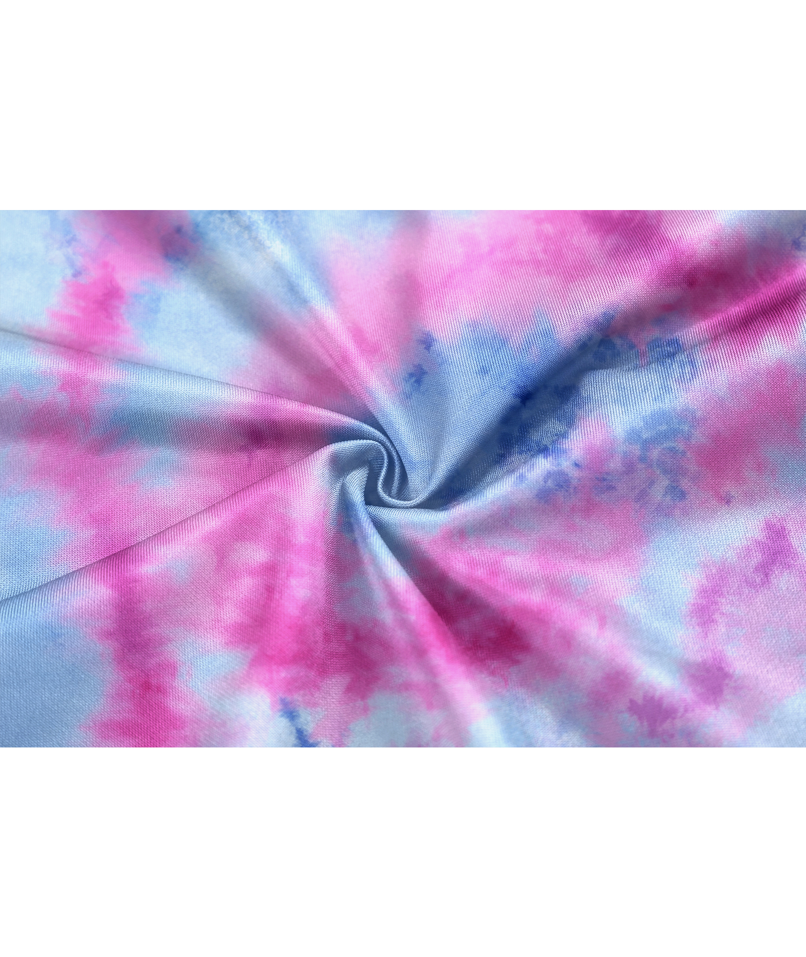 ZITY Women's Tie Dye Print Full Zipper Fleece Hoodie-CUWFH01517