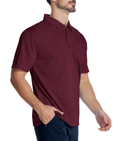 ZITY Men's Solid Color Fast Dry Neck Air Force with Pocket Polo Shirt-ZPK008914 | Zitysports