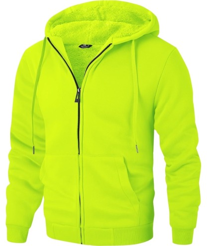 ZITY Men's Solid Hooded Jacket Thick Fleece Hoodie For Fall Winter-ZPK007270 | Zitysports