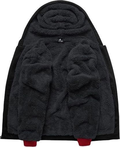 ZITY Men's Full Zip Up Contrast Color Fleece Hoodie-zity1712