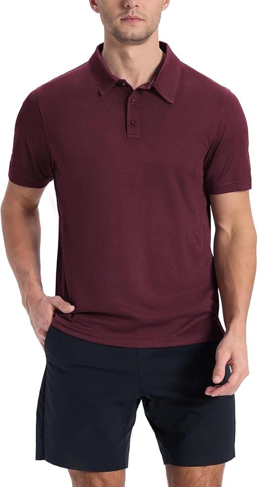 ZITY Men's Button Up Slim Fit Polo Shirt-CUMPO05192