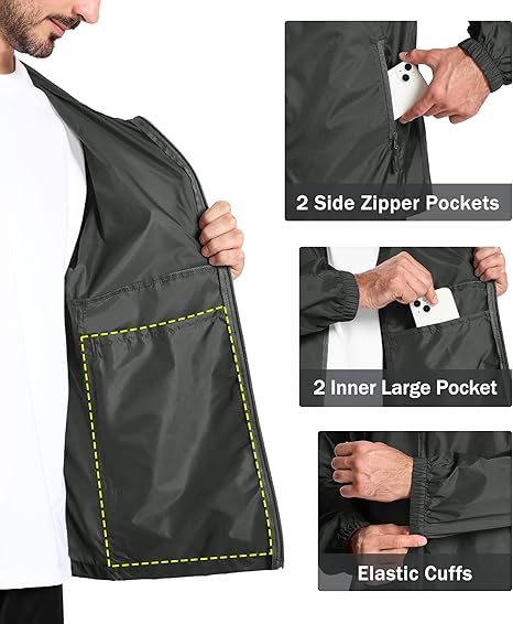 ZITY Men's Waterproof Breathable Packable Rainwear-CUMRS05414