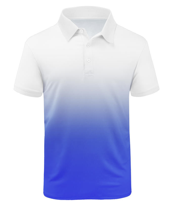 ZITY Men's Summer Dri Fit Gradient Golf Polo Shirt-CFMPO00034