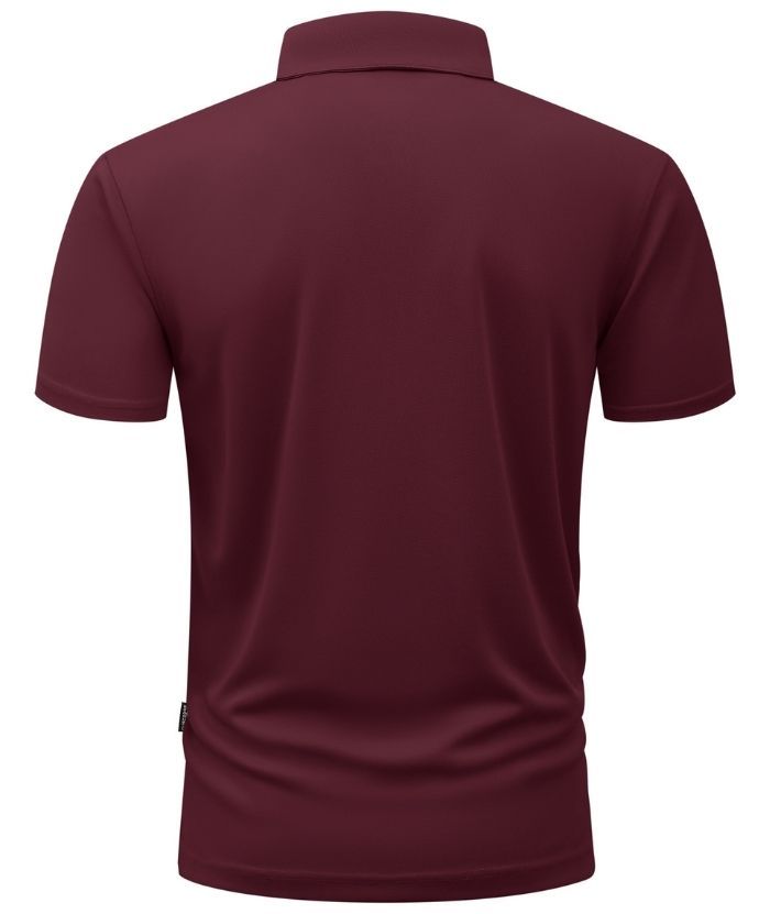 ZITY Men's Button Up Slim Fit Polo Shirt-CUMPO05188