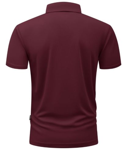 ZITY Men's Button Up Slim Fit Polo Shirt-CUMPO05188