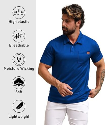 ZITY Men's Chest Pocket Dri Fit Polo Shirt-CUMPO05759