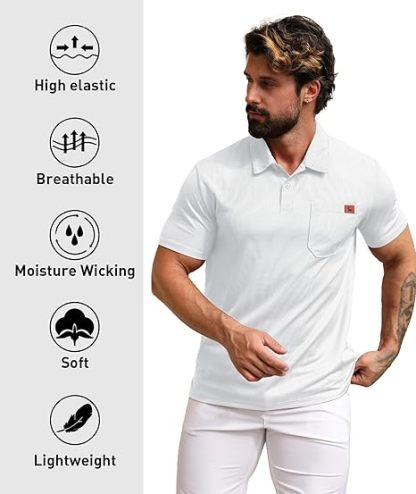 ZITY Men's Chest Pocket Dri Fit Polo Shirt-CUMPO05759