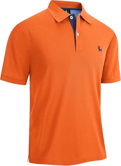 ZITY Men's Moisture Wicking Slim Fit Golf Polo Shirt-CEMPO01637