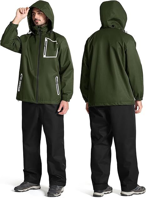 ZITY Men's Waterproof Rain Gear Outdoor Rainwear-CUMRS03412