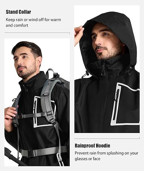 ZITY Men's Waterproof Rain Gear Outdoor Rainwear-CUMRS03412