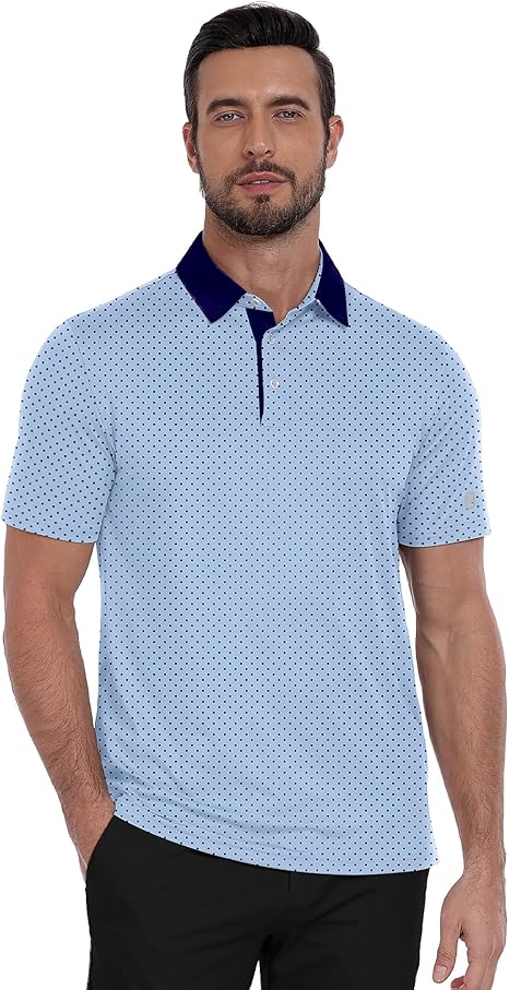 ZITY Men's Hawaiian Flower Print Polo Shirts-CUMPO05190