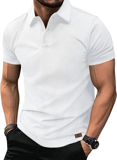 ZITY Men's Textured Dri Fit Performance Polo Shirt-CUMPO05145