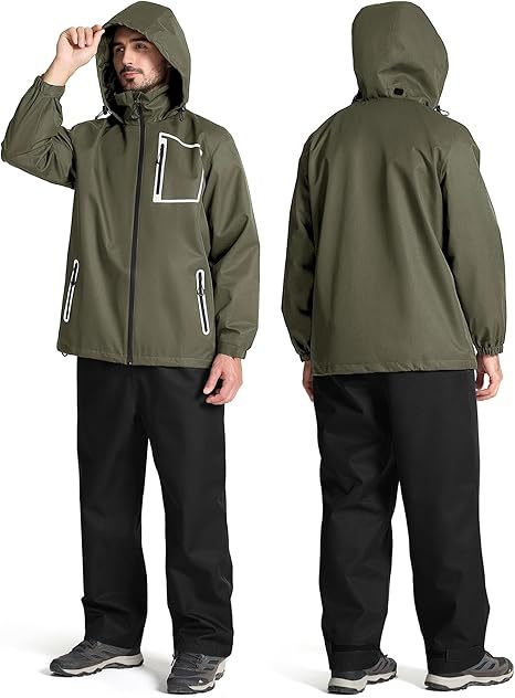 ZITY Men's Waterproof Rain Gear Outdoor Rainwear-CUMRS03412