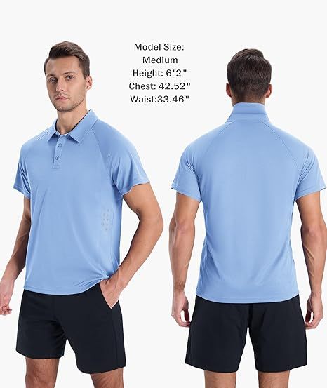 ZITY Men's Button Up Slim Fit Golf Polo Shirt-CUMPO05193