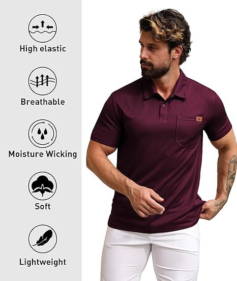 ZITY Men's Chest Pocket Dri Fit Polo Shirt-CUMPO05759