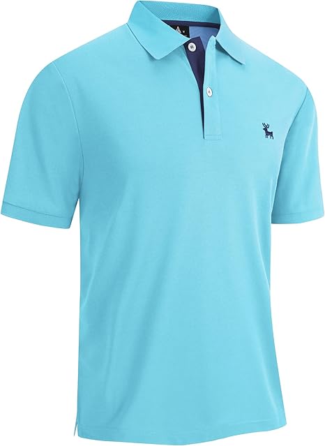 ZITY Men's Moisture Wicking Slim Fit Golf Polo Shirt-CEMPO01637