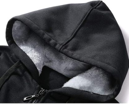 ZITY Men's Full Zip Up Contrast Color Fleece Hoodie-zity1712