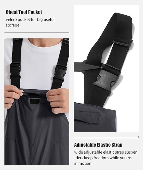 ZITY Men's Waterproof Jacket and Bibs Pants Rainwear-CUMRS03371