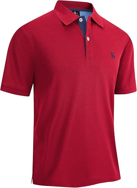 ZITY Men's Moisture Wicking Slim Fit Golf Polo Shirt-CEMPO01637
