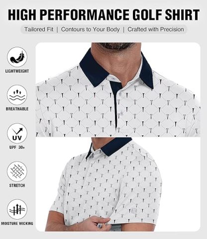 ZITY Men's Hawaiian Flower Print Polo Shirts-CUMPO05190