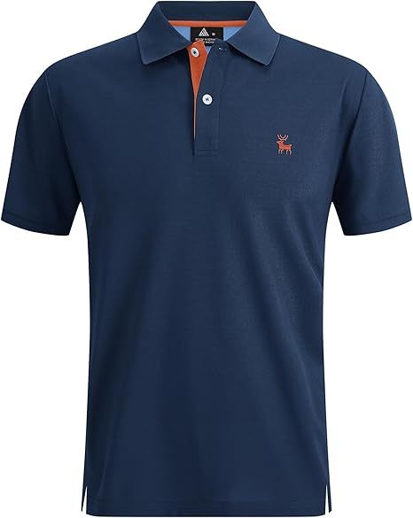 ZITY Men's Moisture Wicking Slim Fit Golf Polo Shirt-CEMPO01637