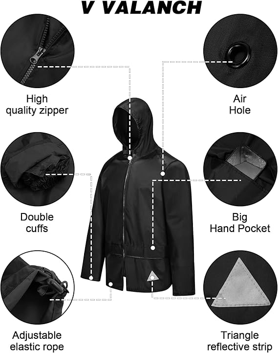 ZITY Men's Waterproof Breathable Rainsuit-CUMRS04403